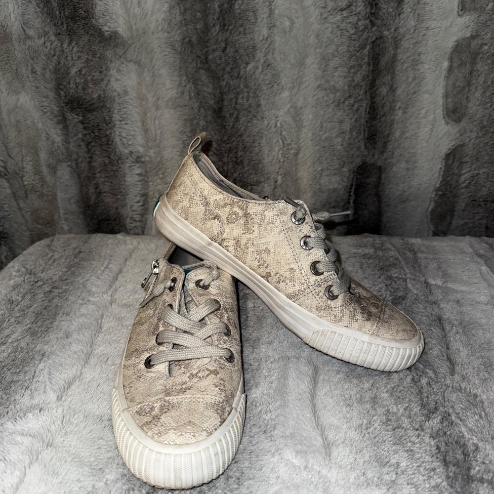 Blowfish Snake Print Slip On Laced Sneakers Size 7.5